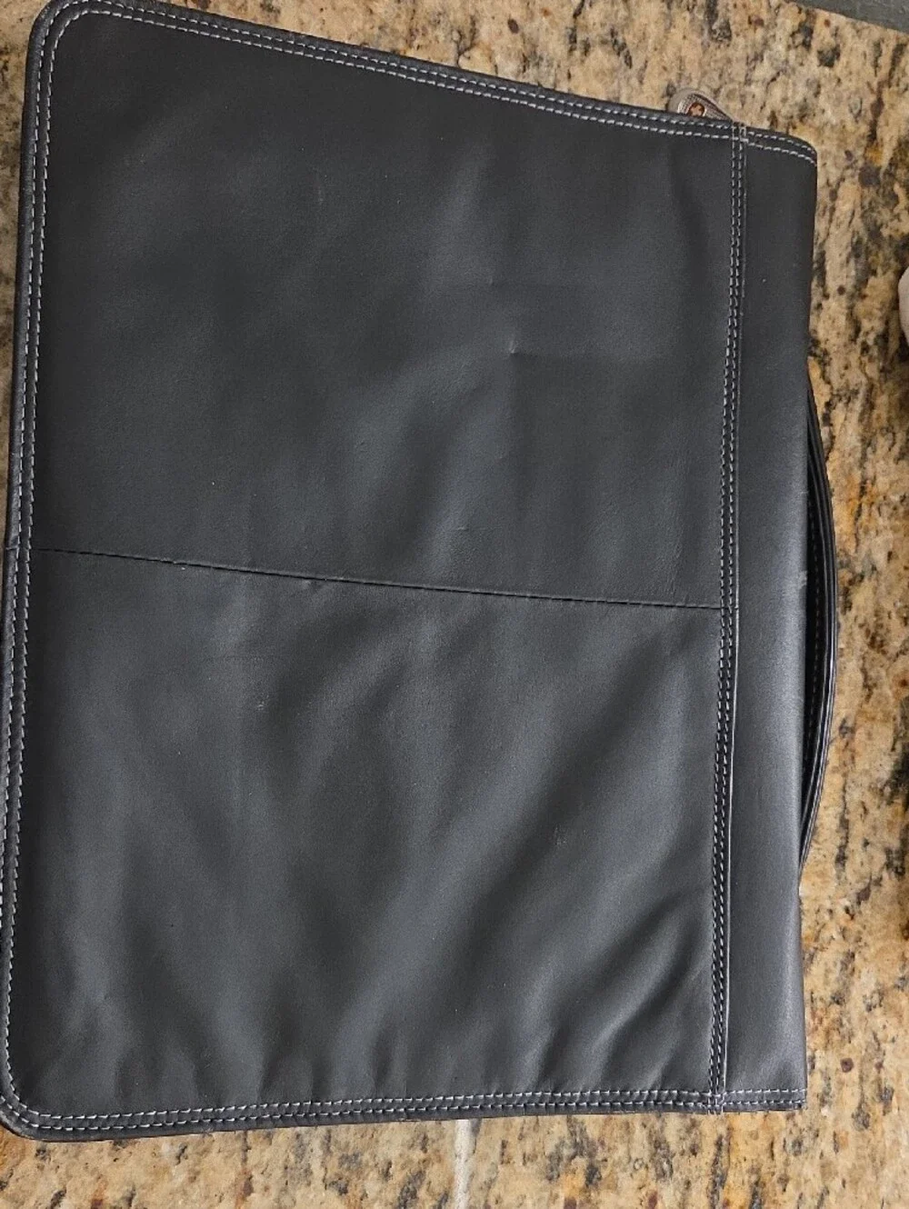 Wenger Swiss Folio Binder Notebook Organizer Black Zippered Closure w Calculator